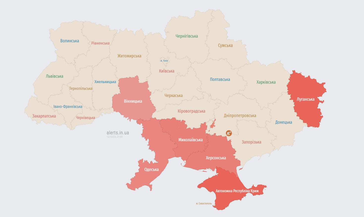 В Одесі пролунали вибухи під час повітряної тривоги