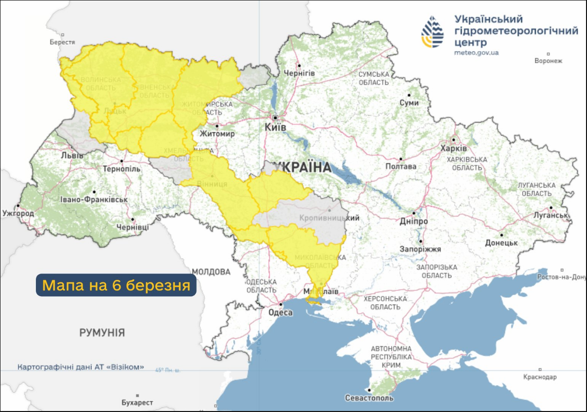 Весенняя погода с характером: где в Украине завтра готовить зонты и ждать подъем воды