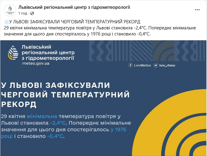 Сніг та історичний "мінус": де в Україні квітень встановив черговий холодний рекорд (відео)