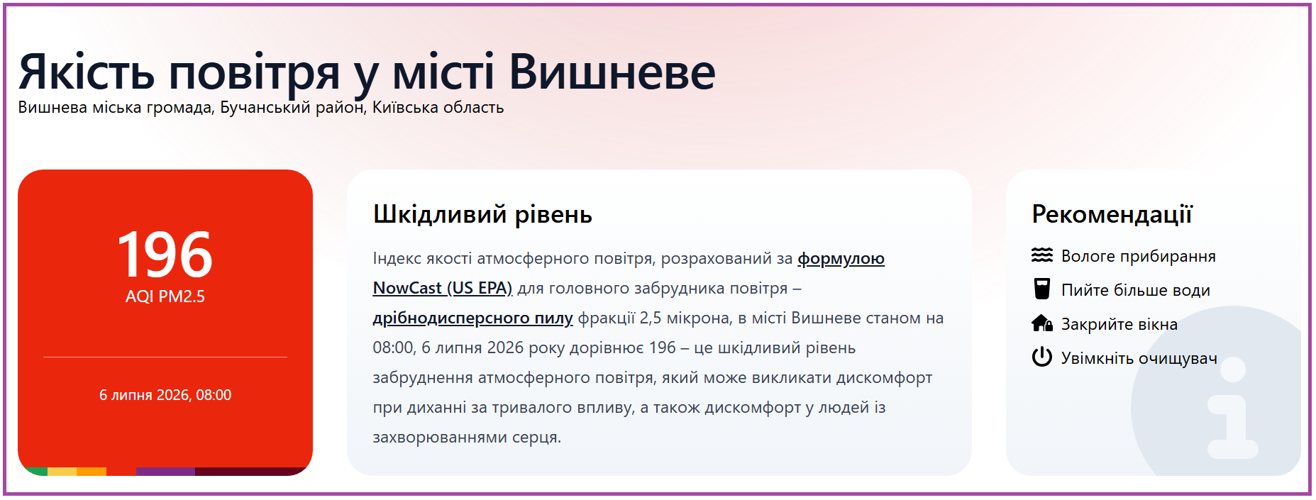 Что происходит с качеством воздуха в Вишневом: есть ли угроза и где искать актуальные данные