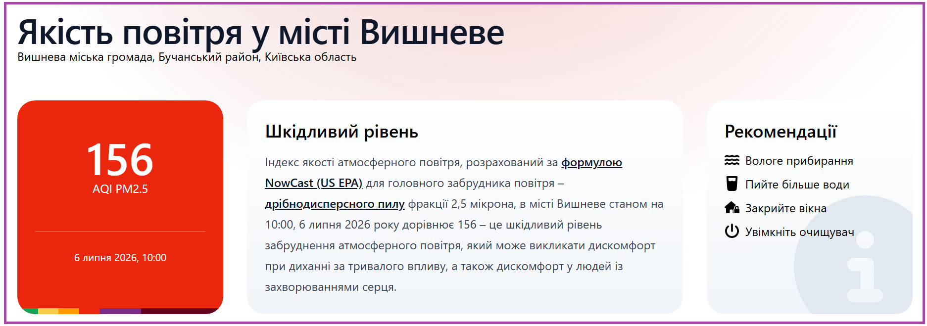 Что происходит с качеством воздуха в Вишневом: есть ли угроза и где искать актуальные данные