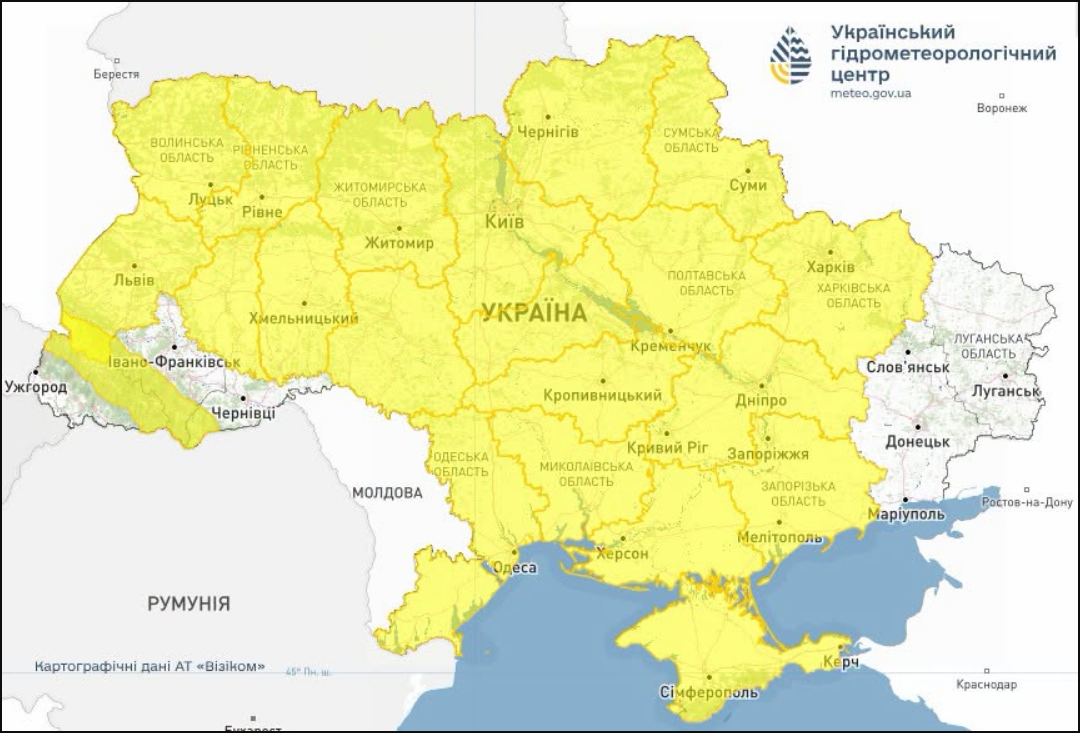 На Украину надвигается непогода: какие регионы накроет стихия (карта)