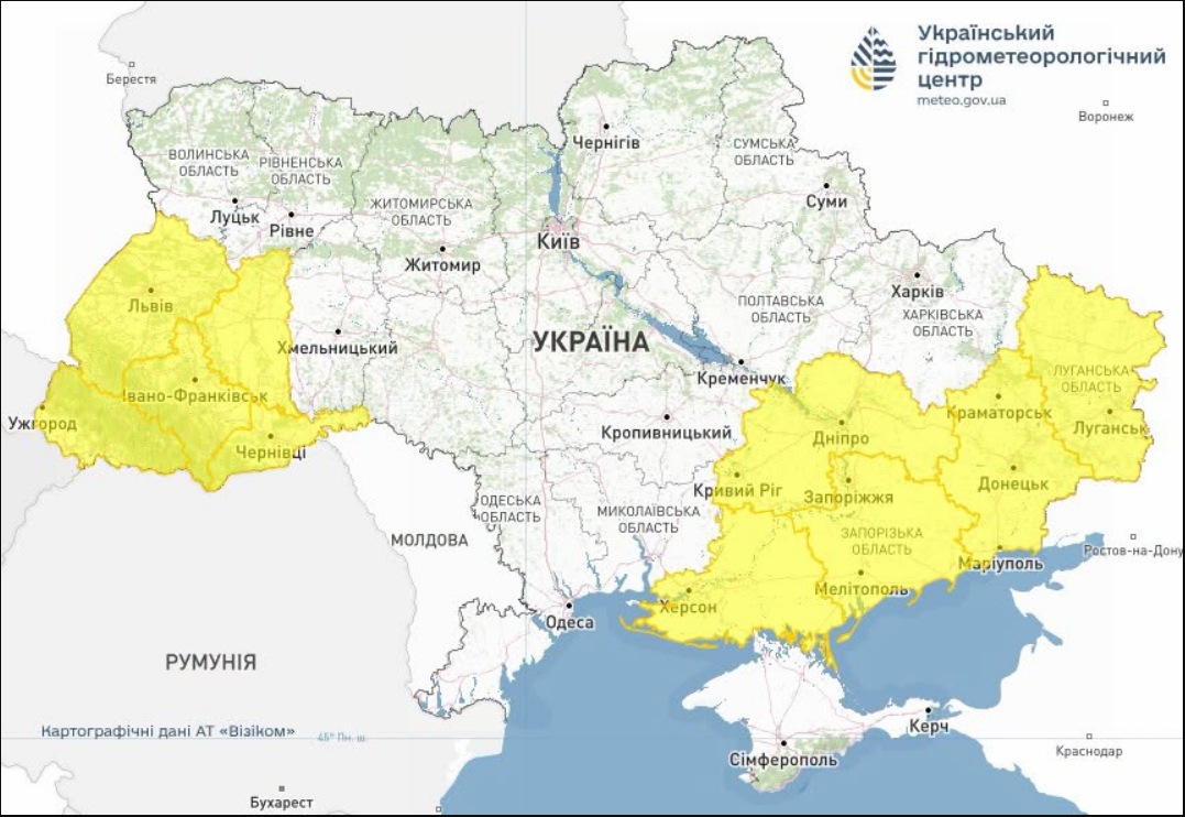 Тепло, но воды в реках может стать больше: где в Украине ждать грозы 15 июля (карта)