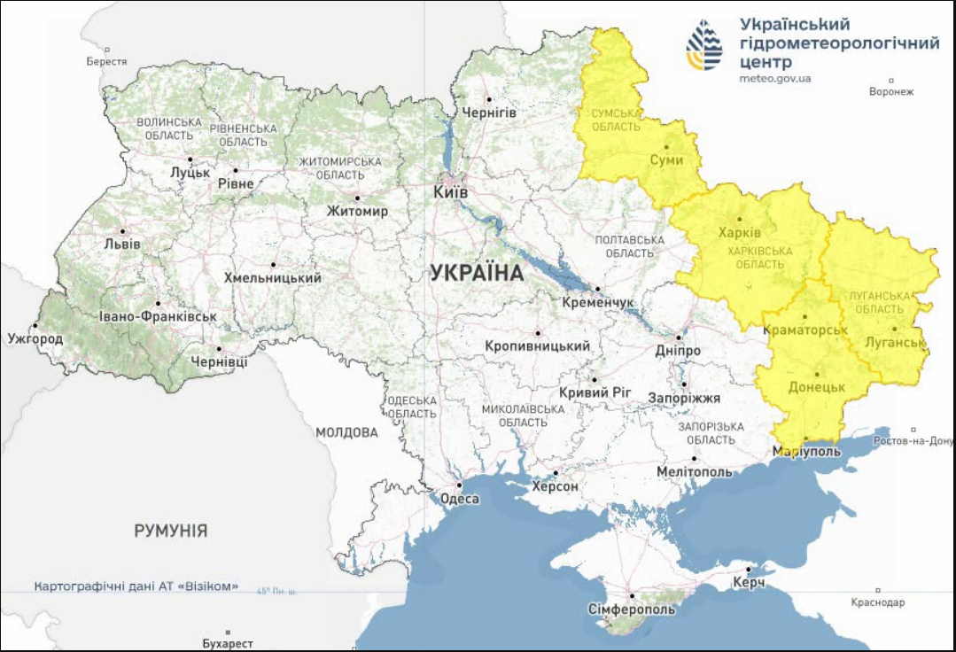 От гроз до пожаров: каким областям готовиться к опасной погоде завтра (карта)