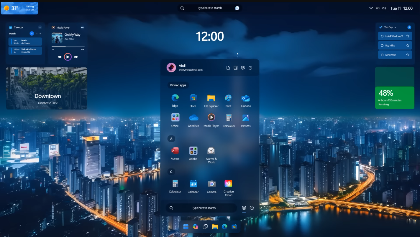 У мережі показали, яким може бути дизайн Windows 12 (відео)