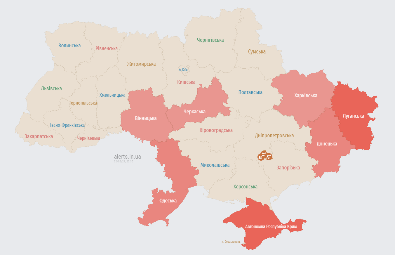 У частині областей України повітряна тривога: Росія запустила дрони