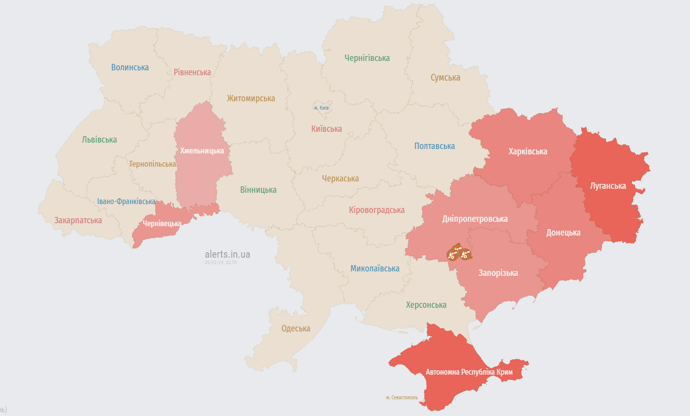 Росія запустила з півдня "Шахеди". Де в Україні попереджають про небезпеку