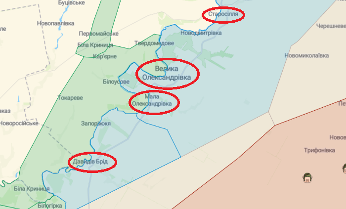 ЗСУ просуваються у Херсонській області: оновлена карта бойових дій