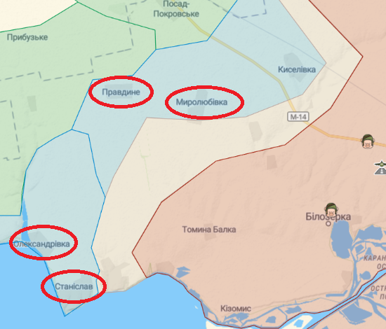 ЗСУ просуваються по всьому фронту на півдні України: оновлена карта бойових дій