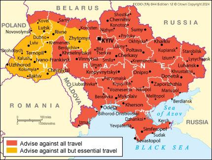 Британія порадила громадянам уникати областей України, які межують із Білоруссю