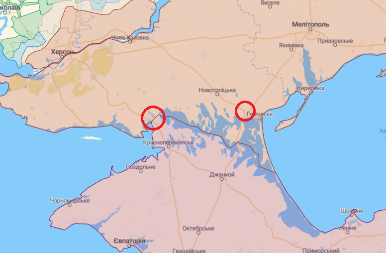 Именно с этих позиций ВСУ будут держать под огневым контролем три главных дороги в Крым.