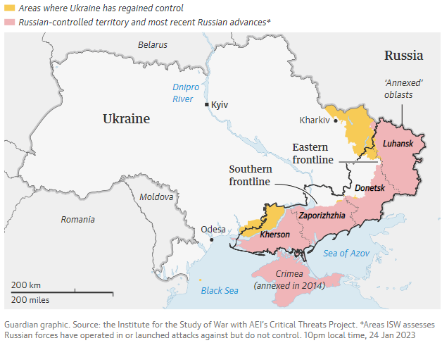 У ЗМІ показали три можливі варіанти наступу росіян: карта