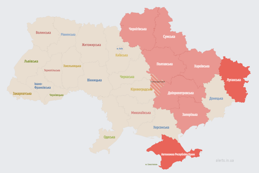 В части областей слышно сирену: где объявили воздушную тревогу