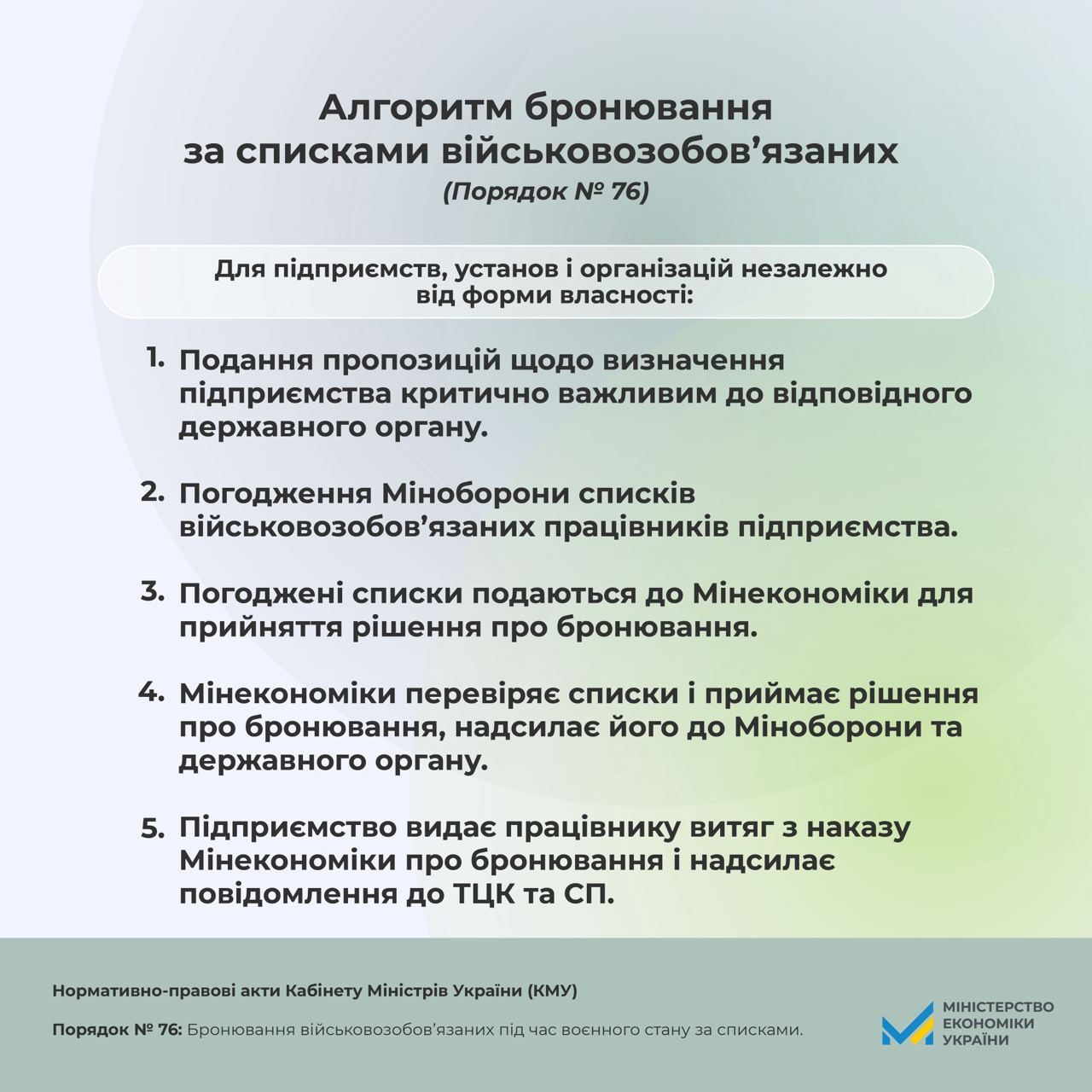 Як критично важливим підприємствам забронювати своїх працівників: пояснення Мінекономіки