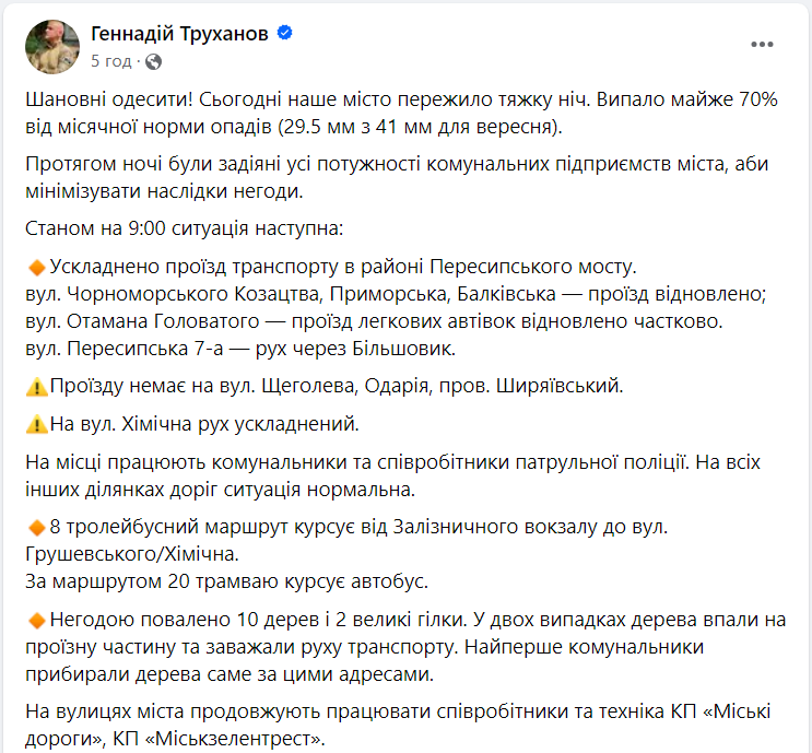 "Выпало почти 70% месячной нормы осадков". Как непогода наделала беды в Одессе (фото, видео)