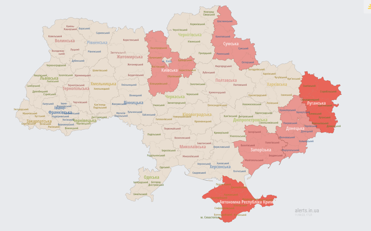 В Украине масштабная воздушная тревога. Сообщают о взлете МиГ-31