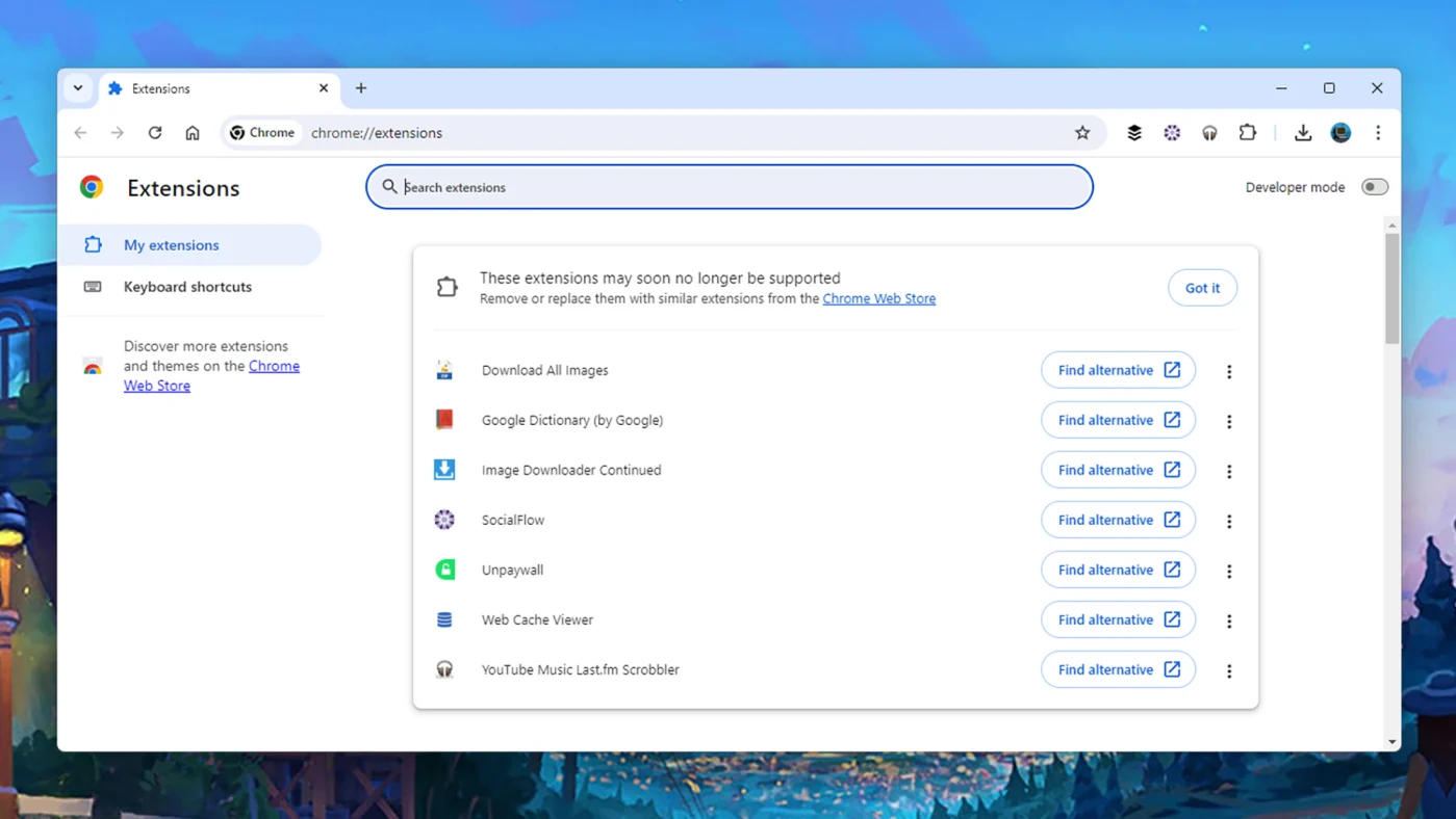 Google может отключить некоторые ваши расширения в Chrome: детали