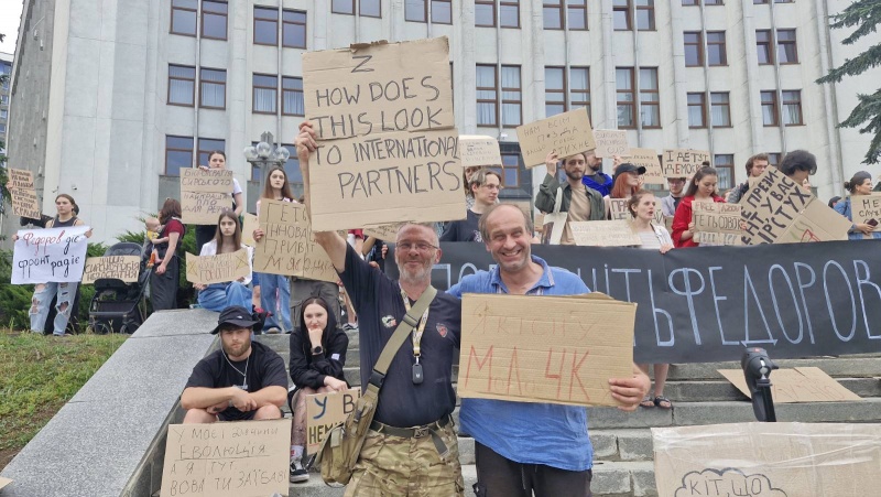 Protests over Ukrainian defense minister Fedorov's resignation enter third day in Kyiv
