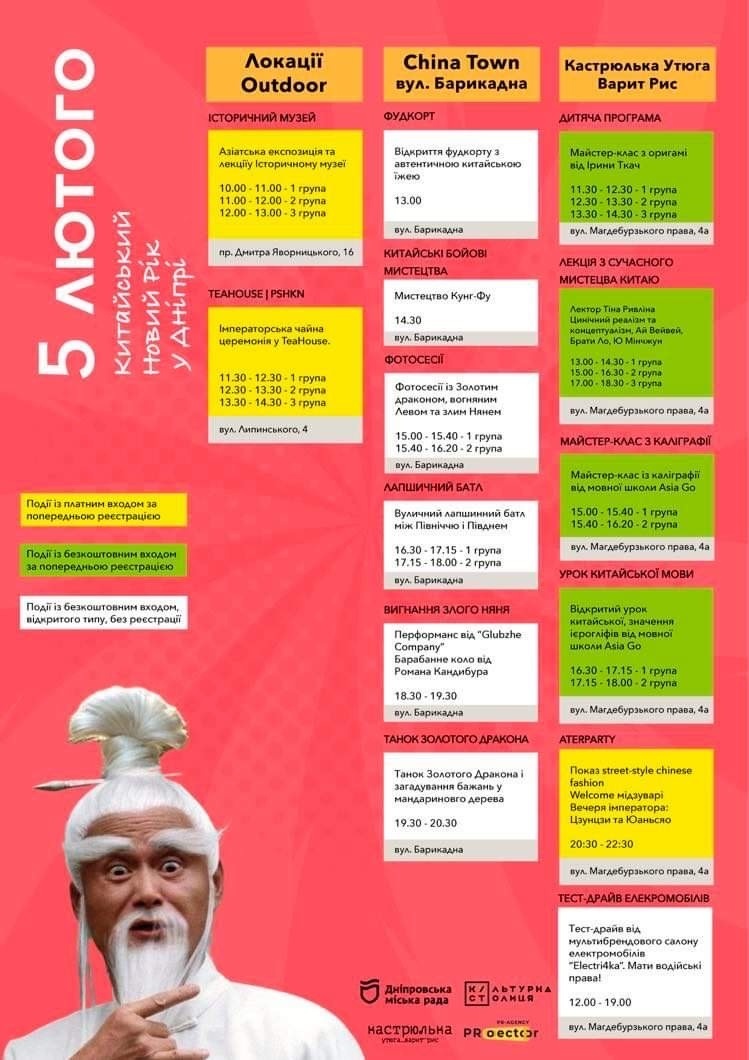 Китайский Новый год в Днепре: где и как будут праздновать
