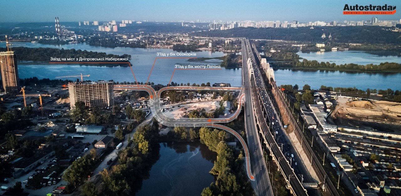 Стало відомо, що розв'язку на Дарницькому мосту можуть закінчити до кінця 2022 року