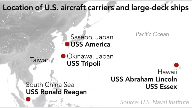 США стягують авіацію і авіаносці до Тайваню на тлі можливого візиту Пелосі, - ЗМІ