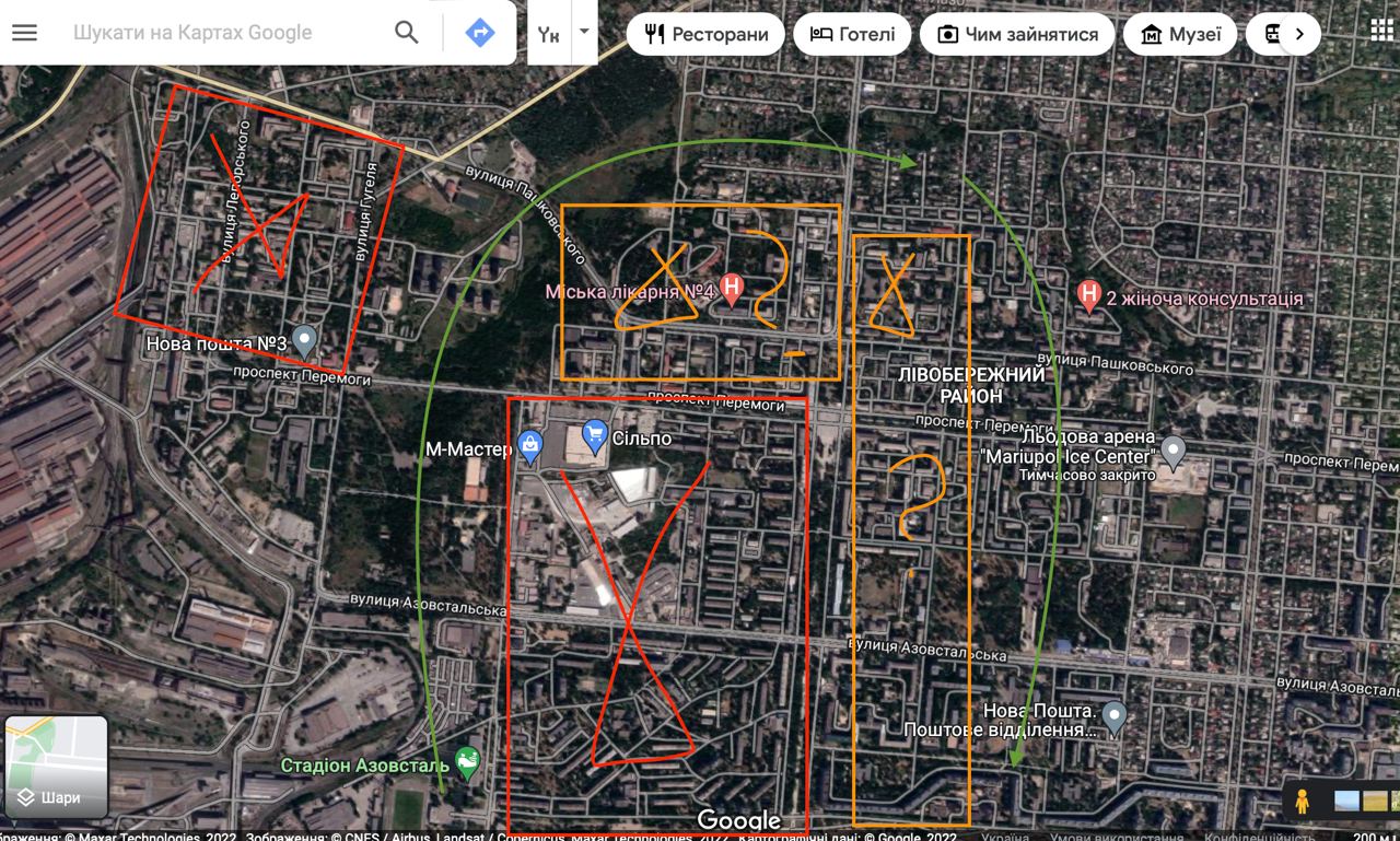 Росіяни у Маріуполі можуть знести старий район біля "Азовсталі", - Андрющенко