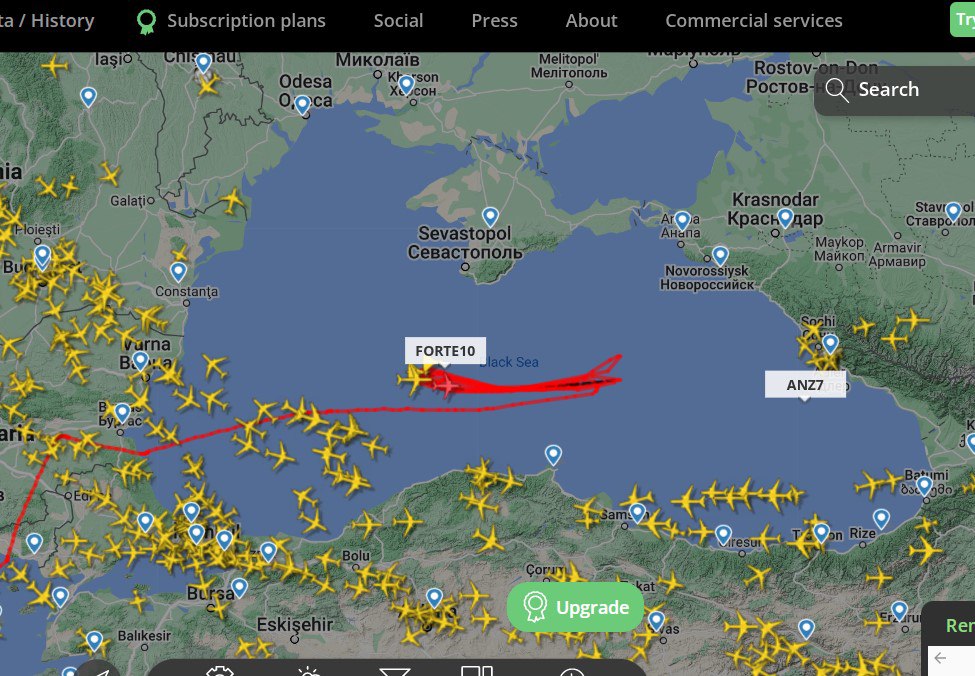 Над Чорним морем помітили американський розвідувальний БПЛА