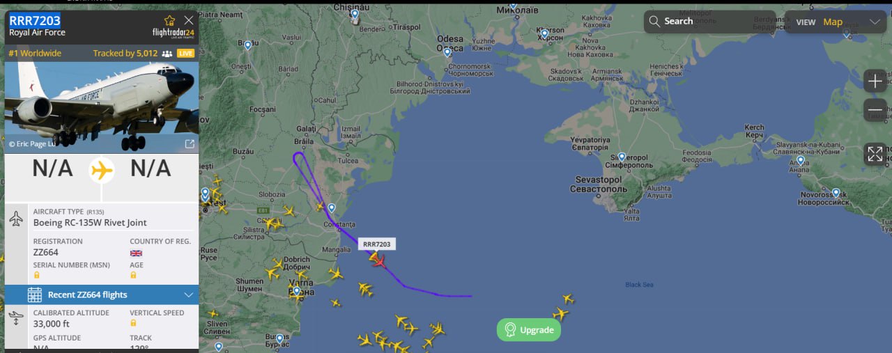 Над Чорним морем помітили американський розвідувальний БПЛА