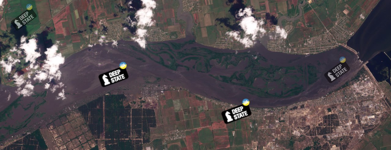 Подрыв Каховской ГЭС: обнародованы спутниковые снимки