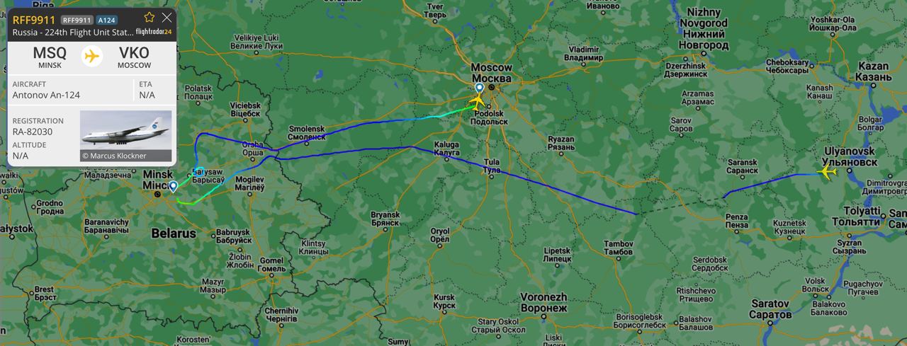 В Беларусь прилетал российский &quot;Руслан&quot;. Ранее на нем доставляли ракетные комплексы