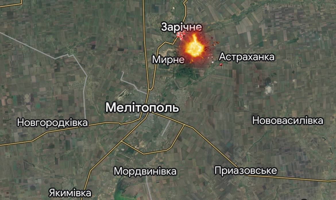В Мелітополі чули звук вибуху, попередньо &quot;приліт&quot; по базі окупантів