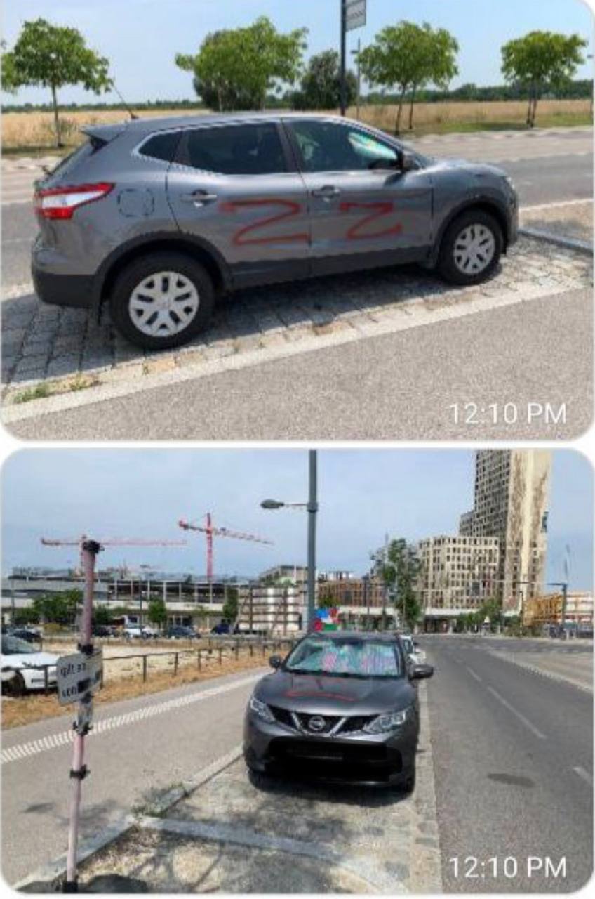 В Вене автомобили разрисовывают символом &quot;Z&quot;: портят только машины украинцев