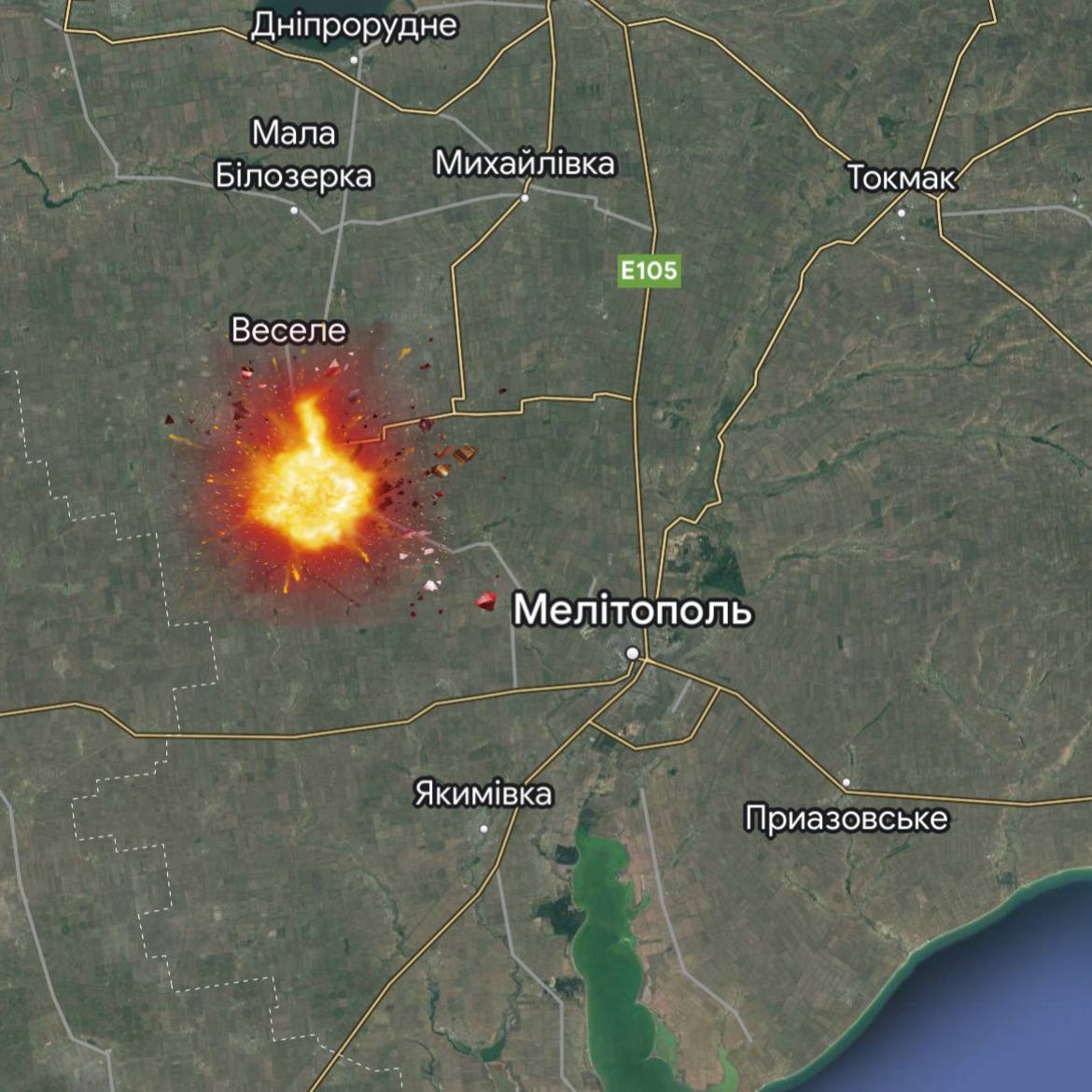 В "глубоком тылу" оккупантов в районе Мелитополя раздались мощные взрывы