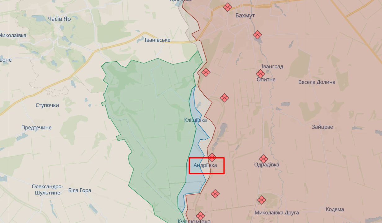 Украинские войска овладели Андреевкой, - Генштаб