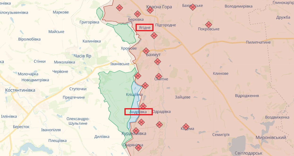 ВСУ наступают на двух направлениях, а россияне пытаются вернуть позиции в районе Андреевки
