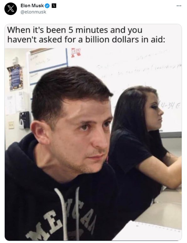 Ілон Маск жорстко висміяв Зеленського та "пробив чергове дно" (фото)