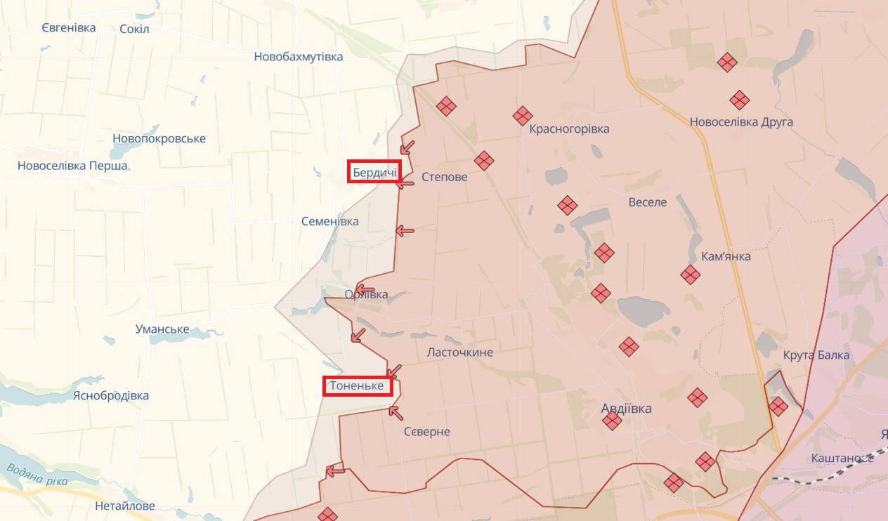 Росіяни частково контролюють Бердичі та Тоненьке, але просування ворога зупинено, - ЗСУ