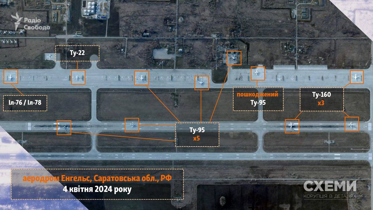 Attack on Engels and Yeysk: Media reveals aircraft numbers before strikes