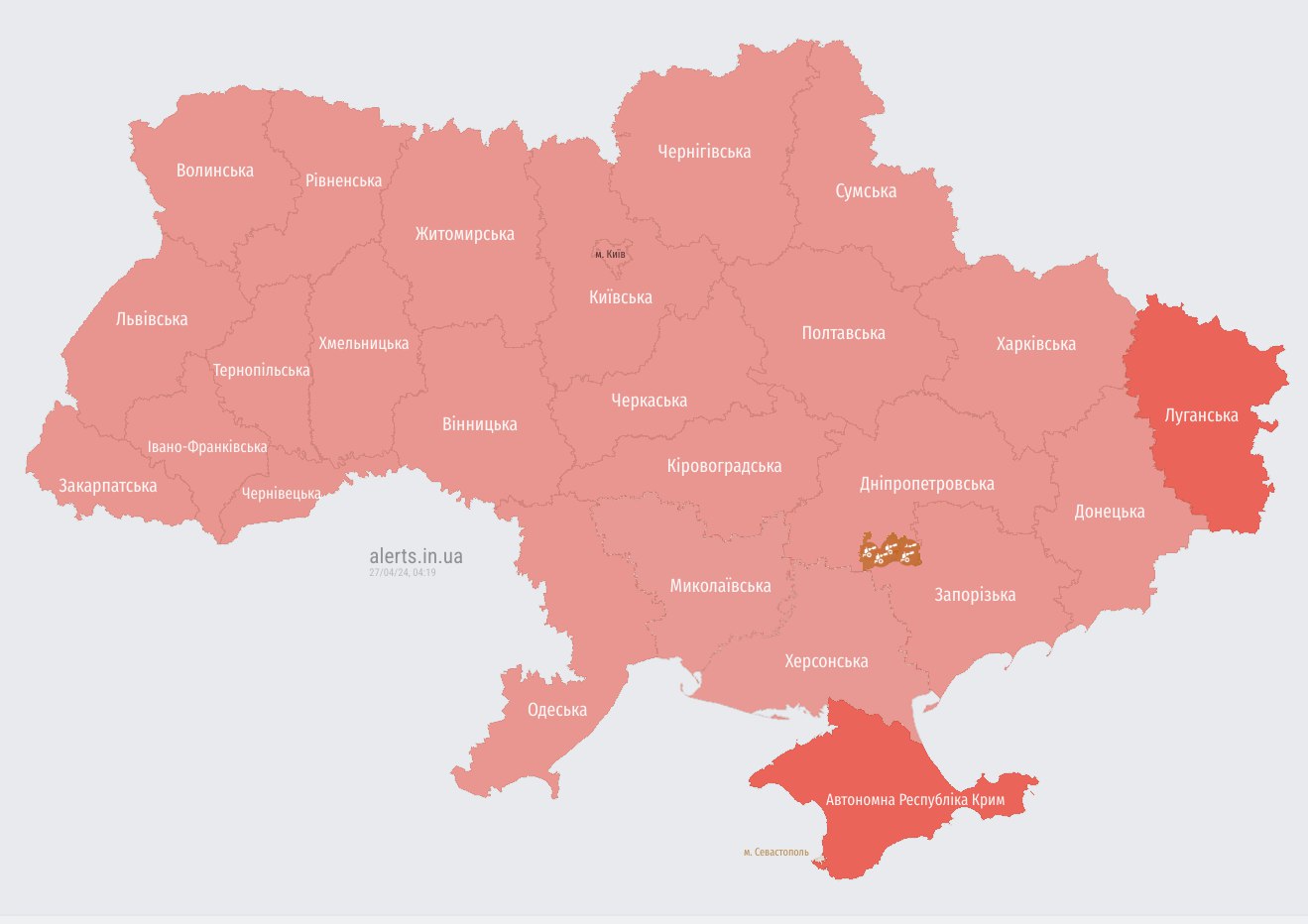 В Киеве и нескольких областях объявили тревогу из-за ракетной угрозы
