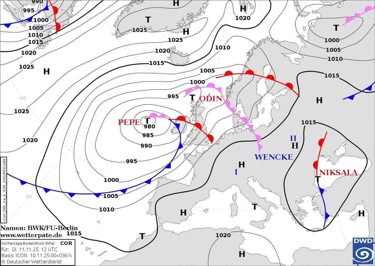 Україну накриє циклон Niksala з Європи: що буде з погодою завтра
