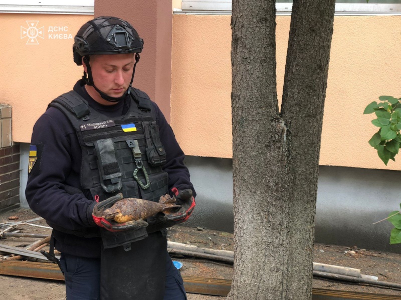 WWII-era mine found on kindergarten grounds in Kyiv, Ukraine