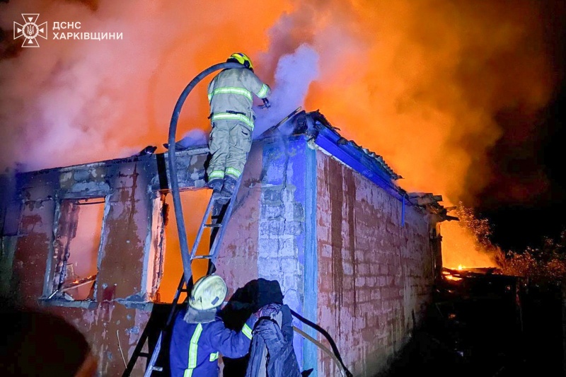 Massive Russian strike hits Kharkiv region overnight: Homes burn, civilians injured