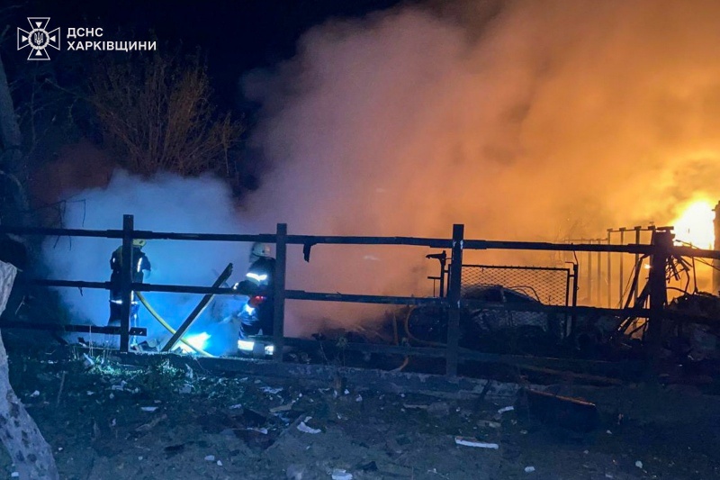 Massive Russian strike hits Kharkiv region overnight: Homes burn, civilians injured