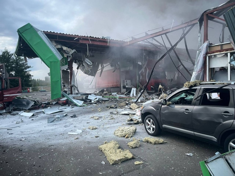 Russia destroys gas station near Poltava with drone strike, causing fire - Military Administration