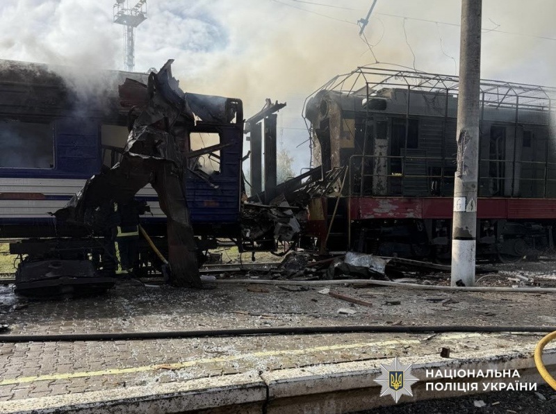 Burning carriages and chaos: Aftermath of Russian attack on Ukraine's Shostka train station