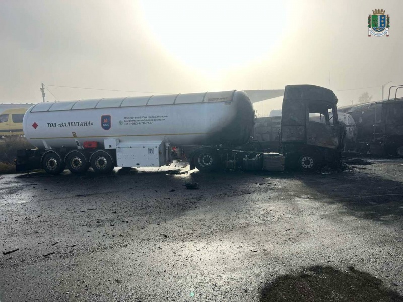 Russian drones strike Odesa region again, killing two and burning five trucks