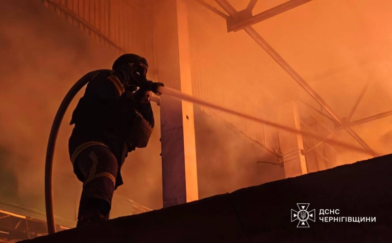 Russia strikes energy facility and factory in Chernihiv region