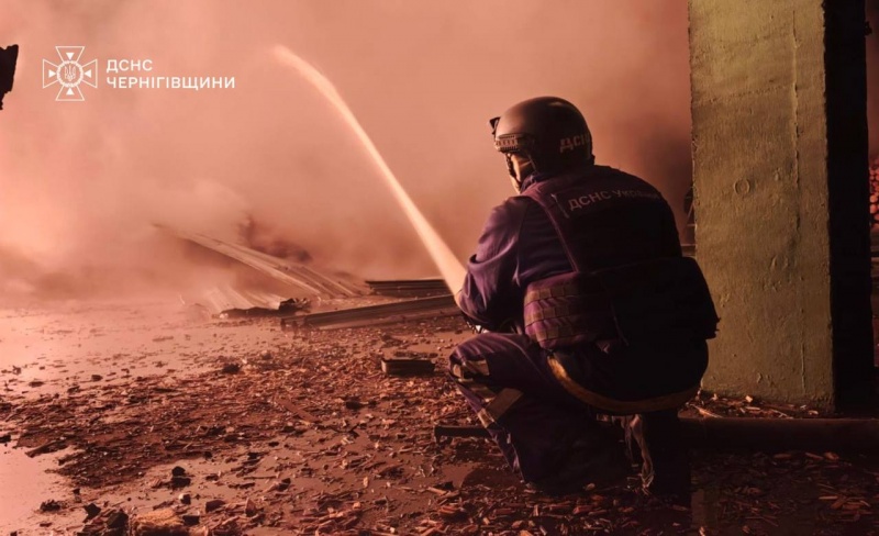 Russia strikes energy facility and factory in Chernihiv region