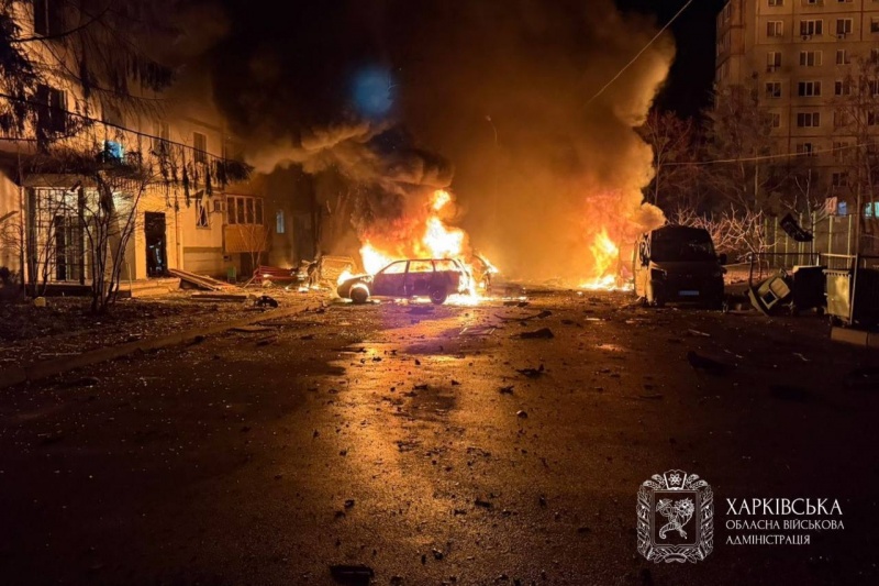 Kharkiv hit hard: Supermarket ruined, cars on fire, mass evacuations underway