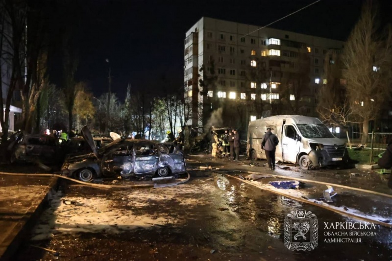 Kharkiv hit hard: Supermarket ruined, cars on fire, mass evacuations underway
